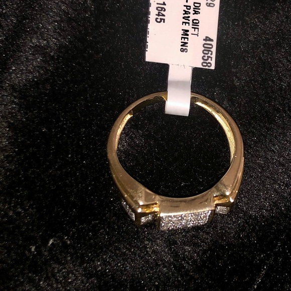 10k solid gold REAL Diamond mens ring Custom made - Picture 3 of 7